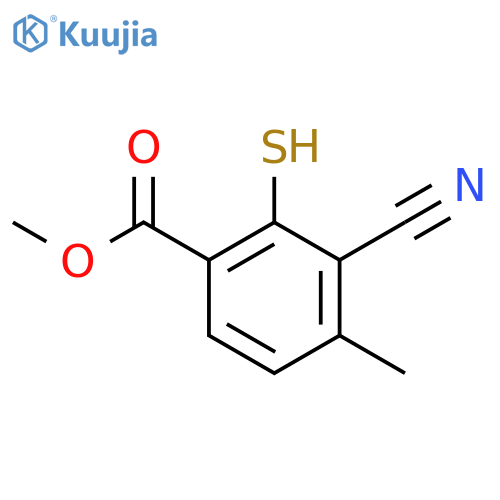 Methyl 3-cyano-2-mercapto-4-methylbenzoate structure