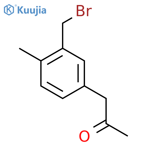 1-(3-(Bromomethyl)-4-methylphenyl)propan-2-one structure
