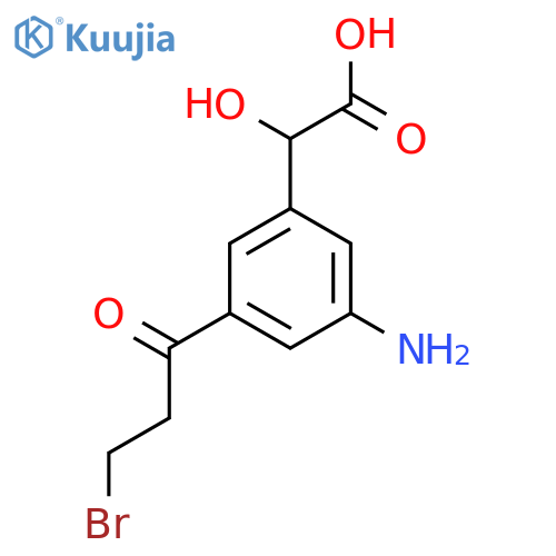 3-Amino-5-(3-bromopropanoyl)mandelic acid structure