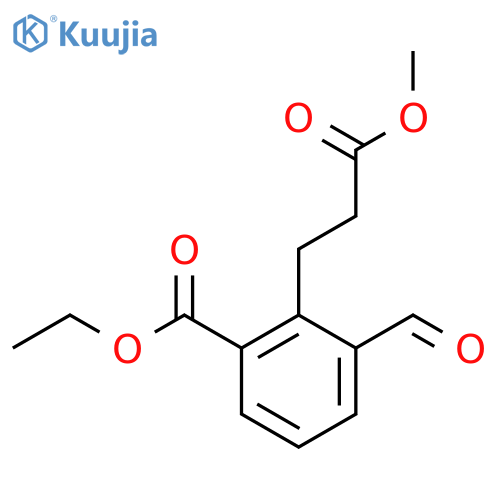 Ethyl 3-formyl-2-(3-methoxy-3-oxopropyl)benzoate structure