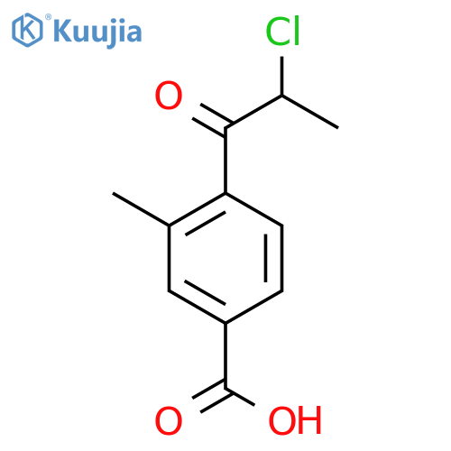 4-(2-Chloropropanoyl)-3-methylbenzoic acid structure