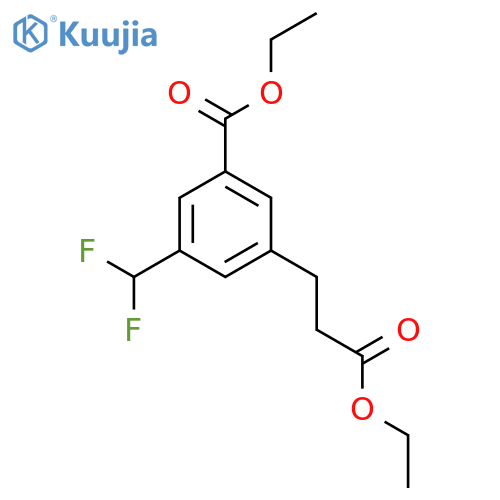 Ethyl 3-(difluoromethyl)-5-(3-ethoxy-3-oxopropyl)benzoate structure