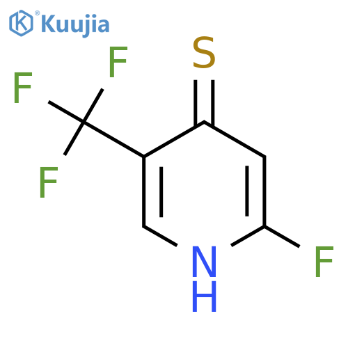 2-Fluoro-4-mercapto-5-(trifluoromethyl)pyridine structure