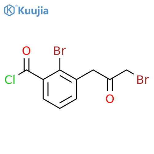 2-Bromo-3-(3-bromo-2-oxopropyl)benzoyl chloride structure