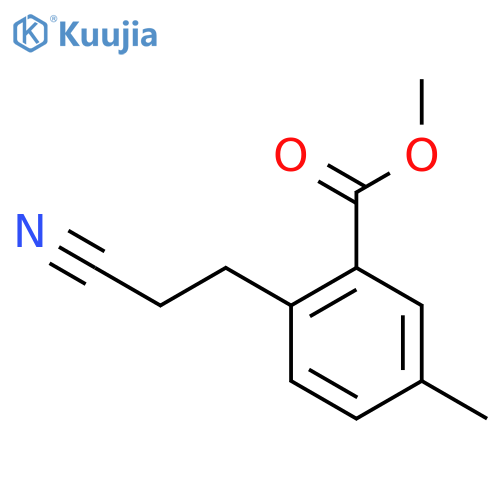 Methyl 2-(2-cyanoethyl)-5-methylbenzoate structure