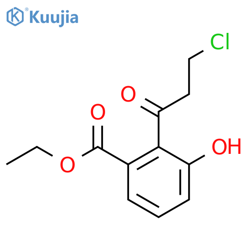 Ethyl 2-(3-chloropropanoyl)-3-hydroxybenzoate structure