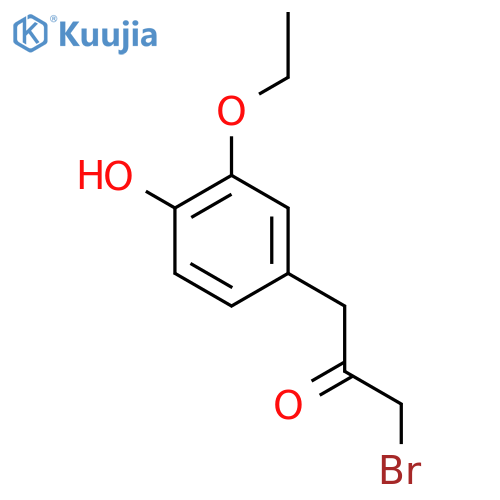 1-Bromo-3-(3-ethoxy-4-hydroxyphenyl)propan-2-one structure