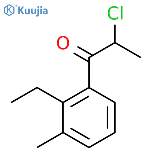 2-Chloro-1-(2-ethyl-3-methylphenyl)propan-1-one structure