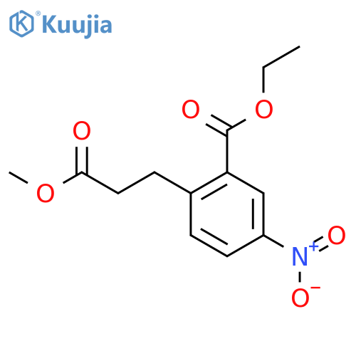 Ethyl 2-(3-methoxy-3-oxopropyl)-5-nitrobenzoate structure