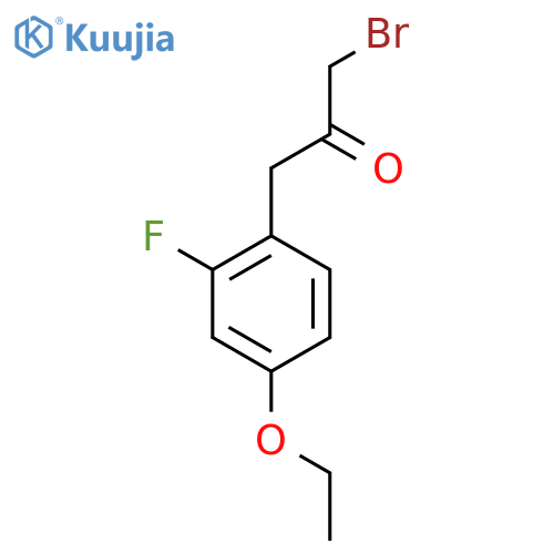 1-Bromo-3-(4-ethoxy-2-fluorophenyl)propan-2-one structure