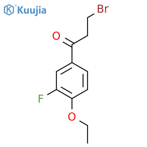 3-Bromo-1-(4-ethoxy-3-fluorophenyl)propan-1-one structure