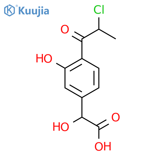 4-(2-Chloropropanoyl)-3-hydroxymandelic acid structure