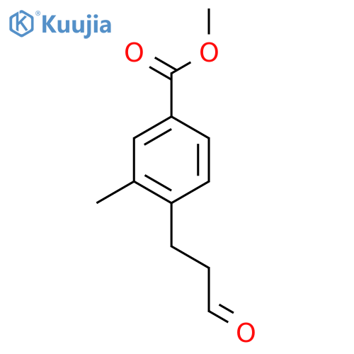 Methyl 3-methyl-4-(3-oxopropyl)benzoate structure
