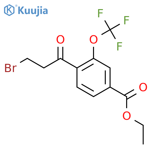 Ethyl 4-(3-bromopropanoyl)-3-(trifluoromethoxy)benzoate structure