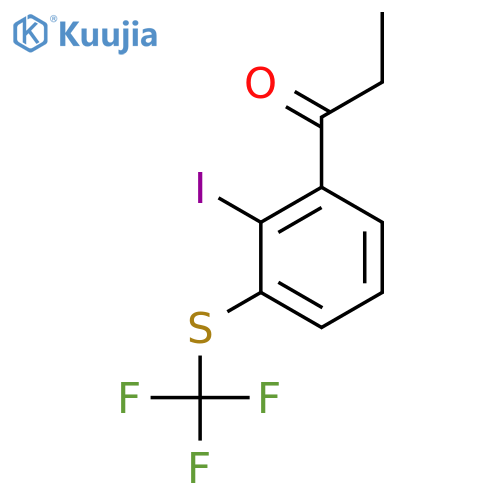 1-(2-Iodo-3-(trifluoromethylthio)phenyl)propan-1-one structure