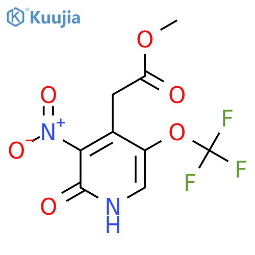 Methyl 2-hydroxy-3-nitro-5-(trifluoromethoxy)pyridine-4-acetate structure