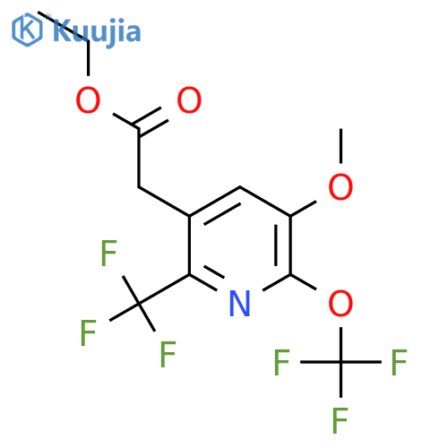 Ethyl 3-methoxy-2-(trifluoromethoxy)-6-(trifluoromethyl)pyridine-5-acetate structure
