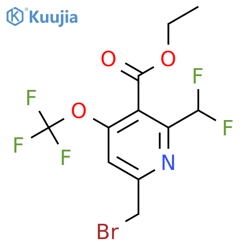 Ethyl 6-(bromomethyl)-2-(difluoromethyl)-4-(trifluoromethoxy)pyridine-3-carboxylate structure