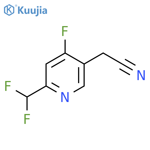 2-(Difluoromethyl)-4-fluoropyridine-5-acetonitrile structure