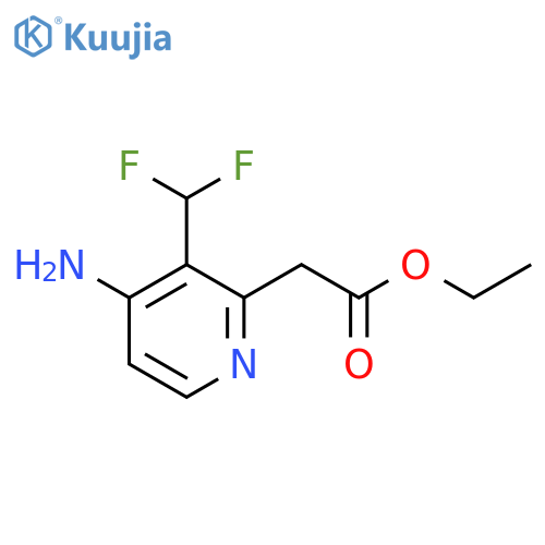 Ethyl 4-amino-3-(difluoromethyl)pyridine-2-acetate structure