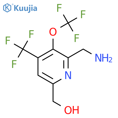 2-(Aminomethyl)-3-(trifluoromethoxy)-4-(trifluoromethyl)pyridine-6-methanol structure