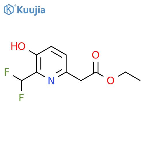 Ethyl 2-(difluoromethyl)-3-hydroxypyridine-6-acetate structure