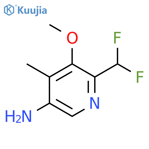 5-Amino-2-(difluoromethyl)-3-methoxy-4-methylpyridine structure