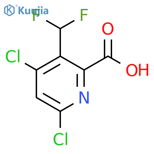 4,6-Dichloro-3-(difluoromethyl)pyridine-2-carboxylic acid structure