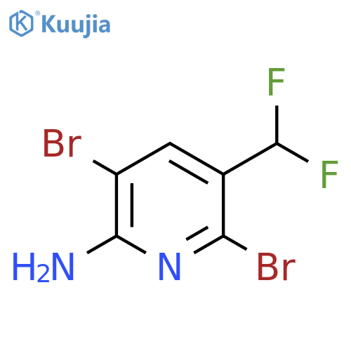 2-Amino-3,6-dibromo-5-(difluoromethyl)pyridine structure