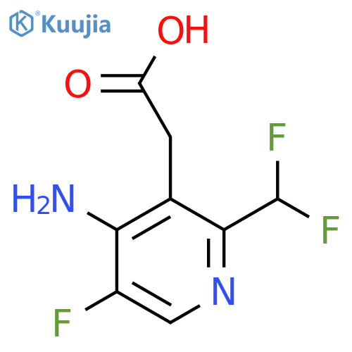 4-Amino-2-(difluoromethyl)-5-fluoropyridine-3-acetic acid structure