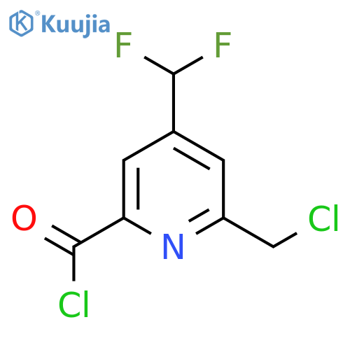 2-(Chloromethyl)-4-(difluoromethyl)pyridine-6-carbonyl chloride structure