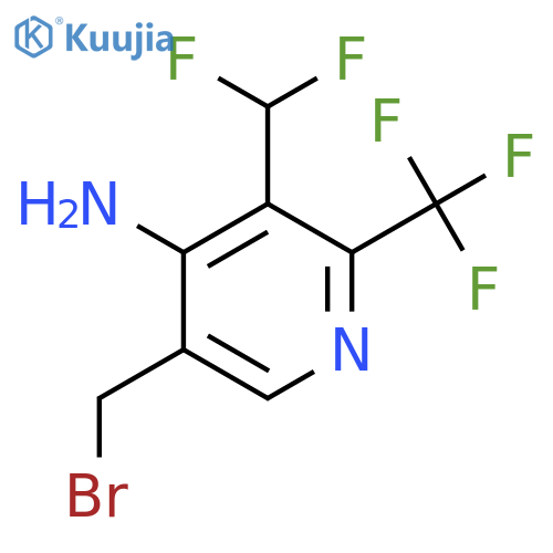 4-Amino-5-(bromomethyl)-3-(difluoromethyl)-2-(trifluoromethyl)pyridine structure