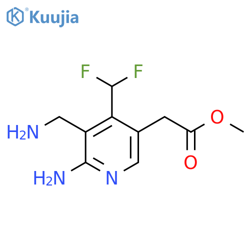 Methyl 2-amino-3-(aminomethyl)-4-(difluoromethyl)pyridine-5-acetate structure