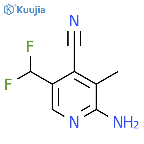 2-Amino-4-cyano-5-(difluoromethyl)-3-methylpyridine structure