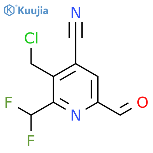 3-(Chloromethyl)-4-cyano-2-(difluoromethyl)pyridine-6-carboxaldehyde structure
