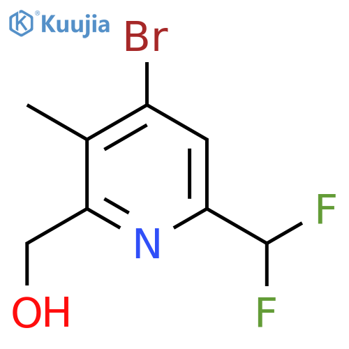 4-Bromo-6-(difluoromethyl)-3-methylpyridine-2-methanol structure