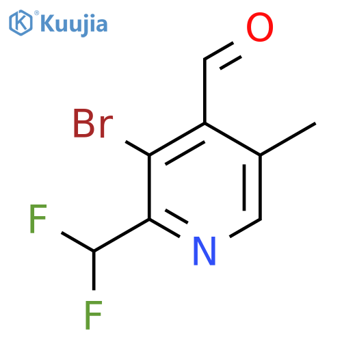 3-Bromo-2-(difluoromethyl)-5-methylpyridine-4-carboxaldehyde structure