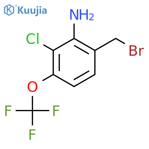 2-Amino-3-chloro-4-(trifluoromethoxy)benzyl bromide structure