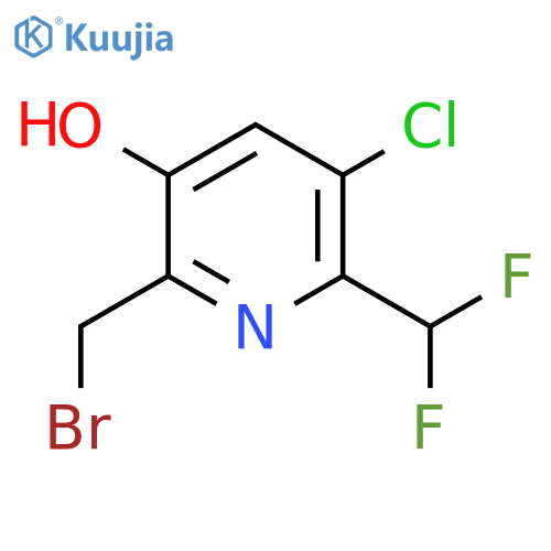 2-(Bromomethyl)-5-chloro-6-(difluoromethyl)-3-hydroxypyridine structure