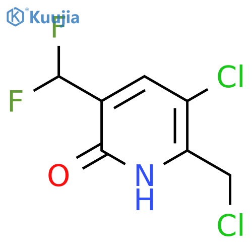 3-Chloro-2-(chloromethyl)-5-(difluoromethyl)-6-hydroxypyridine structure