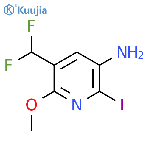3-Amino-5-(difluoromethyl)-2-iodo-6-methoxypyridine structure