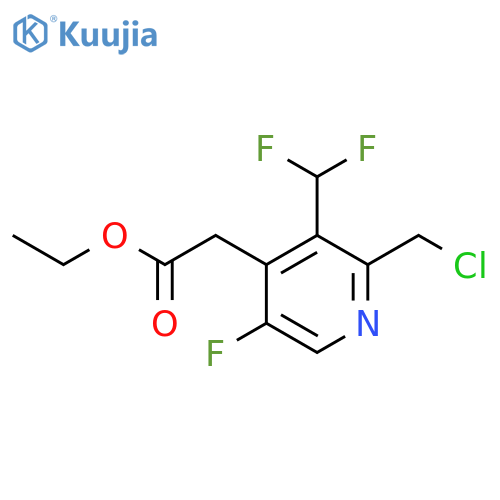 Ethyl 2-(chloromethyl)-3-(difluoromethyl)-5-fluoropyridine-4-acetate structure