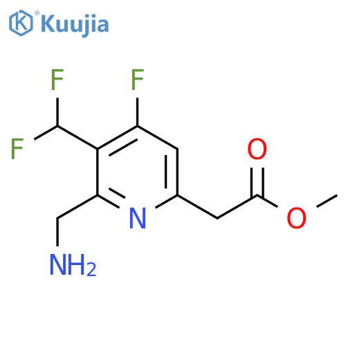 Methyl 2-(aminomethyl)-3-(difluoromethyl)-4-fluoropyridine-6-acetate structure