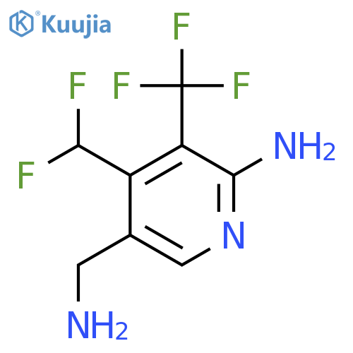 2-Amino-5-(aminomethyl)-4-(difluoromethyl)-3-(trifluoromethyl)pyridine structure