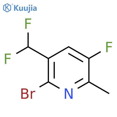 2-Bromo-3-(difluoromethyl)-5-fluoro-6-methylpyridine structure