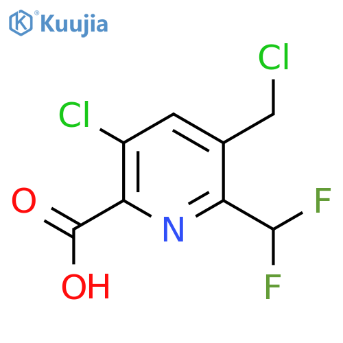 3-Chloro-5-(chloromethyl)-6-(difluoromethyl)pyridine-2-carboxylic acid structure