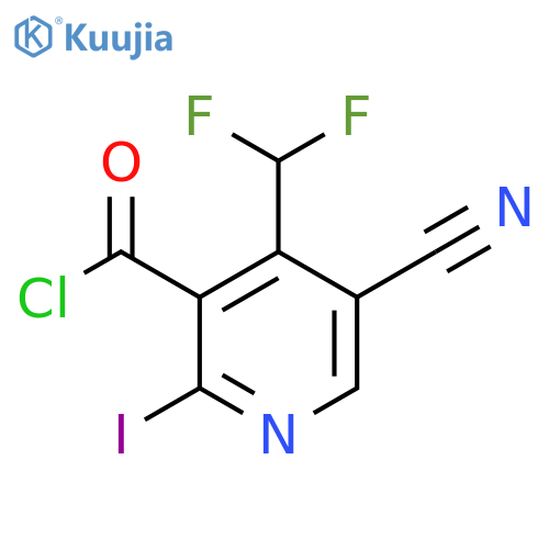 5-Cyano-4-(difluoromethyl)-2-iodopyridine-3-carbonyl chloride structure