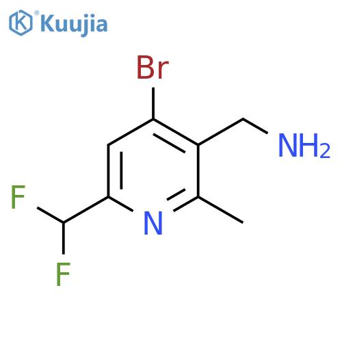 3-(Aminomethyl)-4-bromo-6-(difluoromethyl)-2-methylpyridine structure