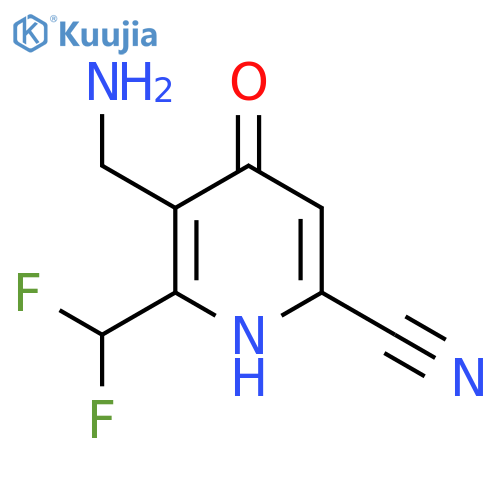 3-(Aminomethyl)-6-cyano-2-(difluoromethyl)-4-hydroxypyridine structure