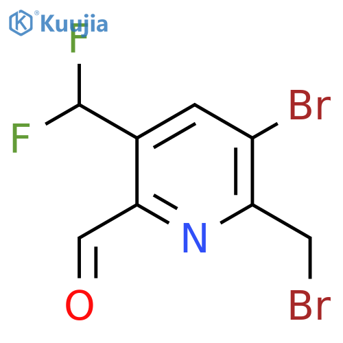 3-Bromo-2-(bromomethyl)-5-(difluoromethyl)pyridine-6-carboxaldehyde structure